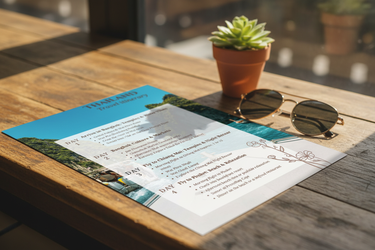 Thailand itinerary - rustic wooden setting